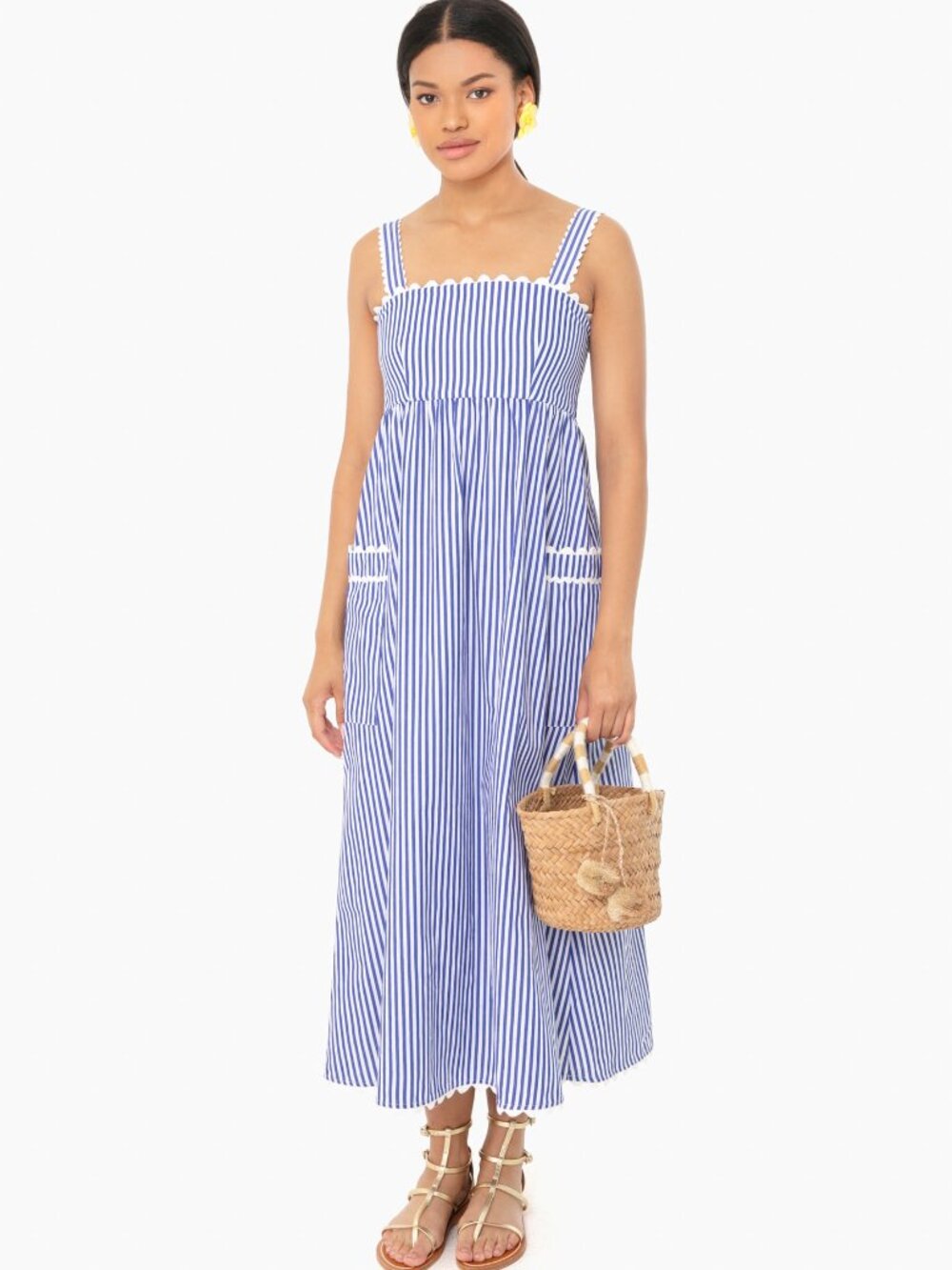 Tuckernuck Blue Stripe Georgia Dress XSmall EUC